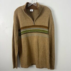 Columbia Wool Blend 1/4 Zip Fair Isle Sweater